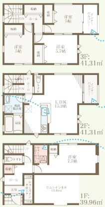 堺市堺区大浜中町　第4期　新築一戸建ての間取り|2号地