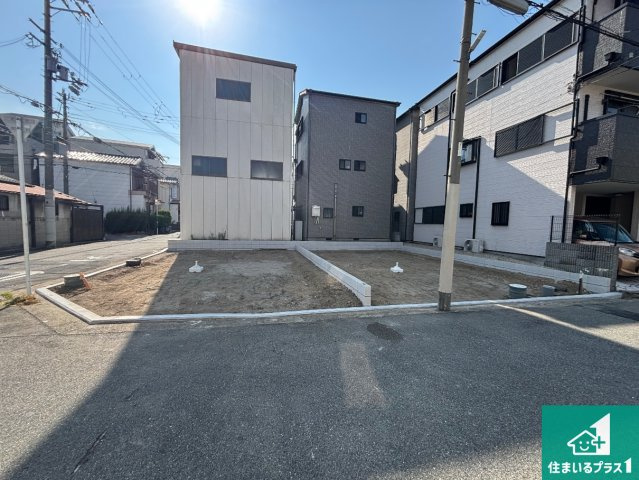 堺市堺区大浜中町　第4期　新築一戸建ての外観|周辺は落ち着いた街並みの住宅地！子育てがしやすい住環境です！まだ未完成ですが、現地でしかわからない事もございます。是非一度ご覧ください。