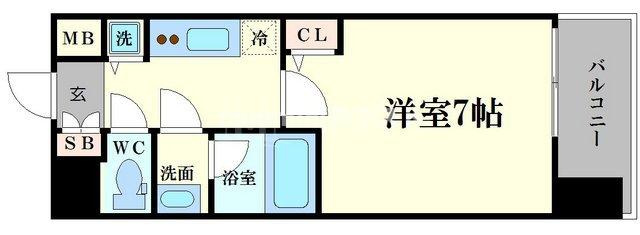 エグゼ難波南Ⅴの間取り