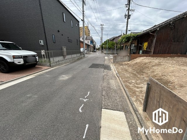 北区安井　4期の前面道路含む現地写真