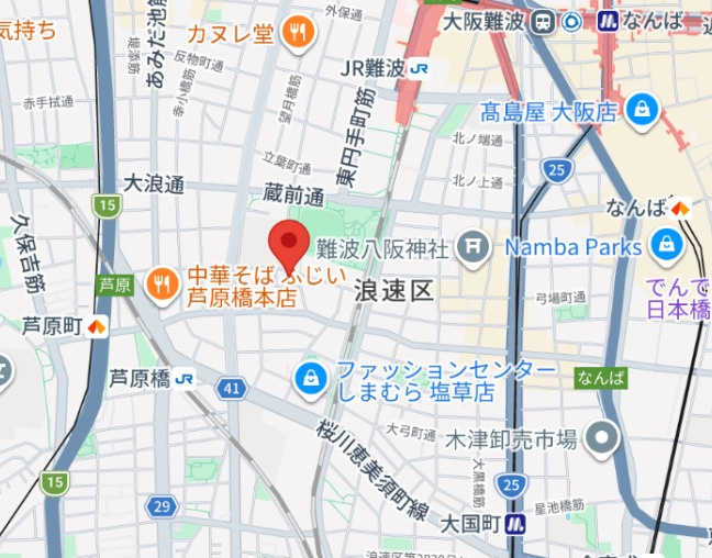 プレジオ難波EUROの地図