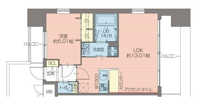 プレジオ難波EUROの間取り