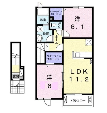 メゾン　ブライト　Ｃの間取り