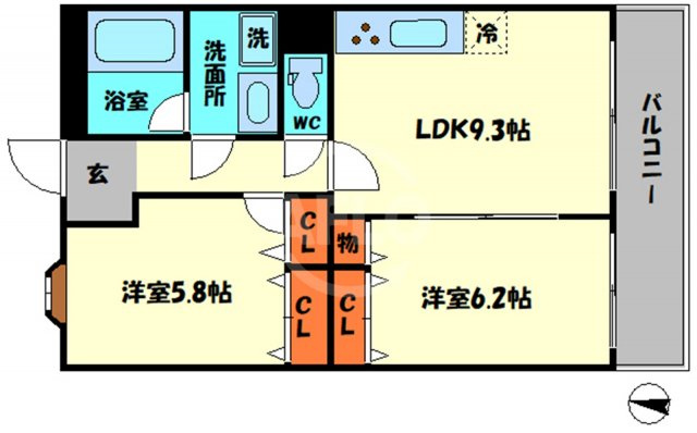 フラット野田3(野田小学校)の間取り|フラット野田3　間取り
