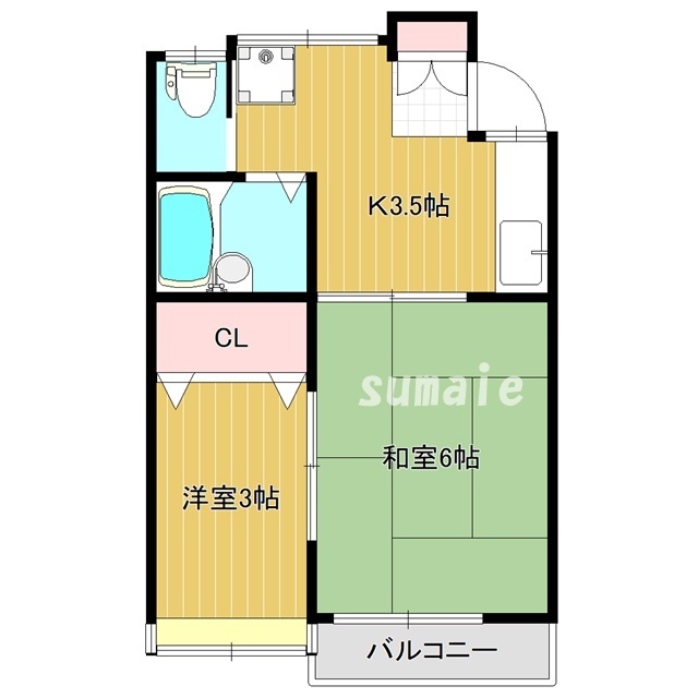ハイツマコトAの間取り|間取図です☆
