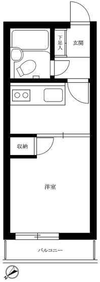 【間取り】 | マイキャッスル五反田