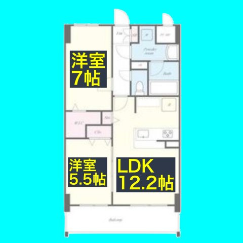 スタシオン川名公園の間取り
