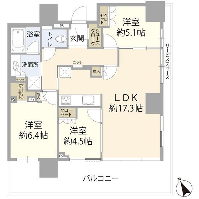 ウェリスタワー愛宕虎ノ門の間取り