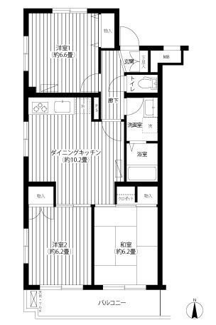リテラス武蔵中原の間取り