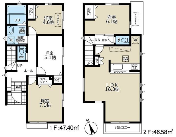 【間取り】 | 三鷹市大沢4丁目　中古戸建　全1棟