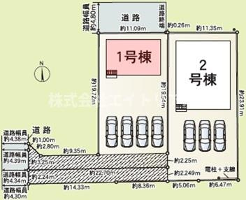 可児郡御嵩町上恵土　第9　新築戸建　全2棟の区画図