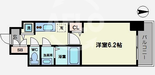 プレサンス玉造駅前ルージュの間取り|プレサンス玉造駅前ルージュ　間取り