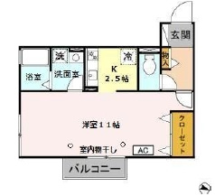 メイプルブランシェⅠ/Ⅱの間取り|　
　　