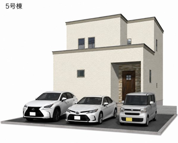 【新築戸建】札幌市東区北50条東13丁目6棟の外観パース