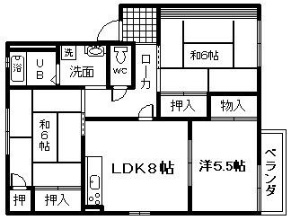 【間取り】 | フレグランス早竹A棟
