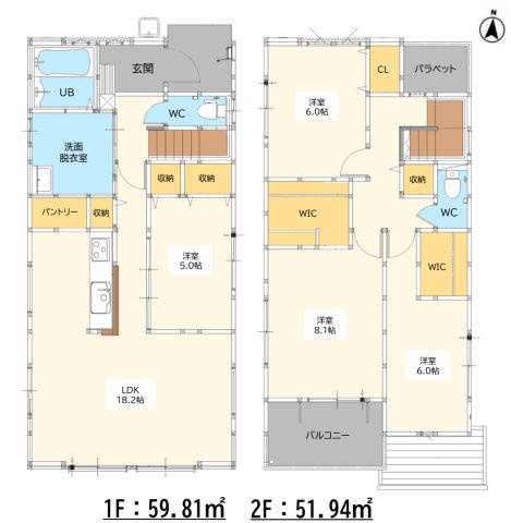 佐賀市本庄町大字末次2期2区画 1号棟の間取り