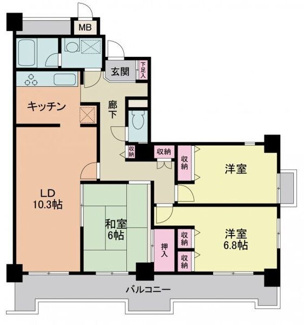 【間取り】 | アルテサーノ調布 | 間取りです。