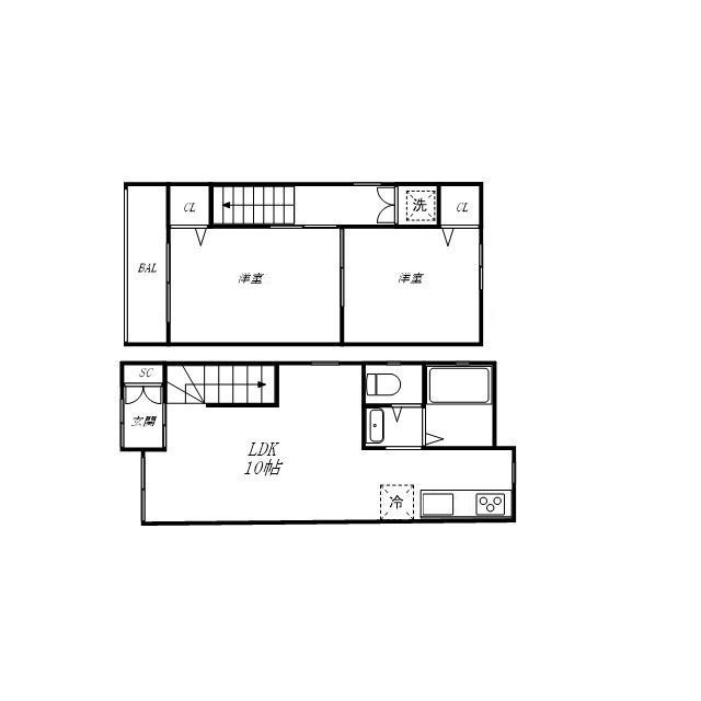 福住1丁目戸建ての間取り|間取りです。