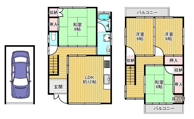 【間取り】 | □■妙見坂2丁目　戸建■□