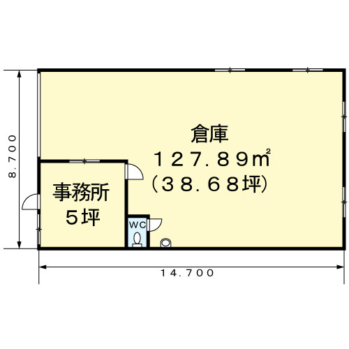 橋本倉庫　Ｃの間取り