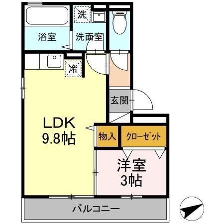 寺原サンハイツⅡの間取り