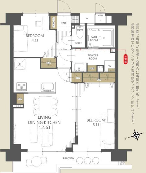 入間豊岡住宅２号棟の間取り