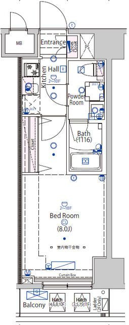 マーロ千住クレストタップの間取り|間取りです。