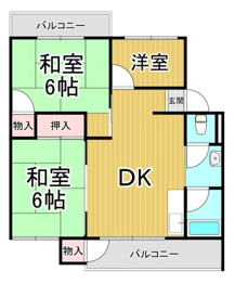 宝塚安倉（3）2号棟の間取り