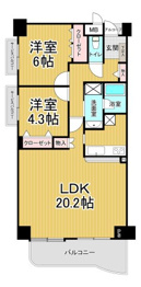 20.2帖の広々LDK。