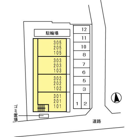 ジュネスKの区画図