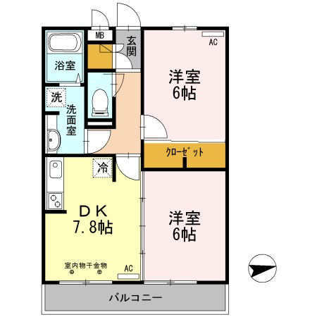 ジュネスKの間取り