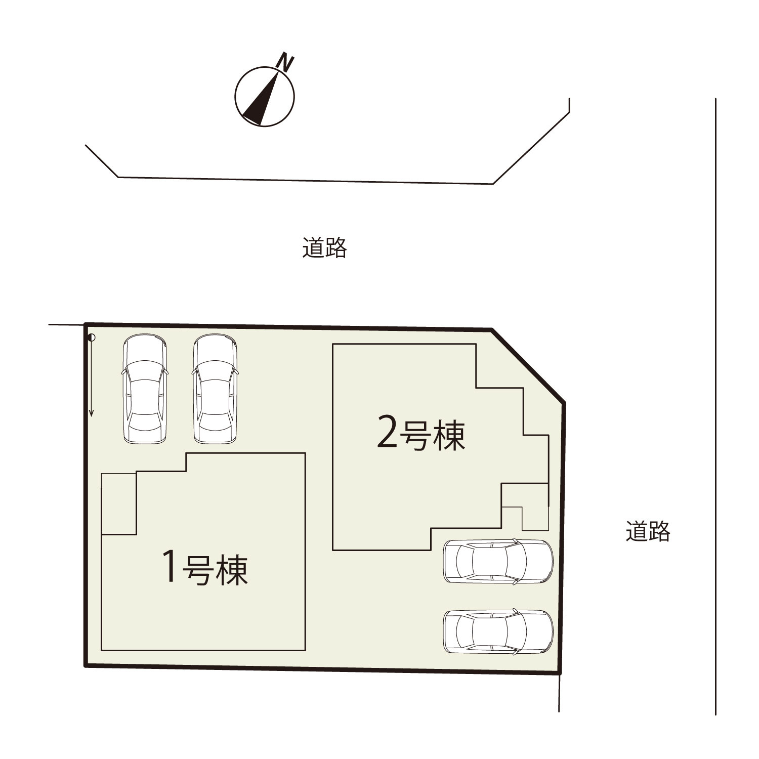 越谷市東越谷新築戸建て◆駐車２台◆の区画図