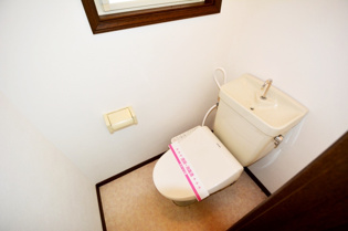 シンプルで掃除のしやすいトイレです♪