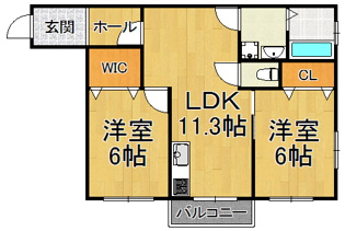 甲子園フラットの間取り