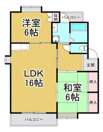 ハイツ瓦木の間取り