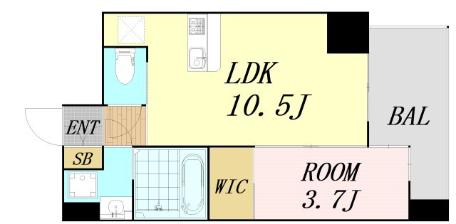 セレニテ本町グランデ　仲介手数料無料の間取り