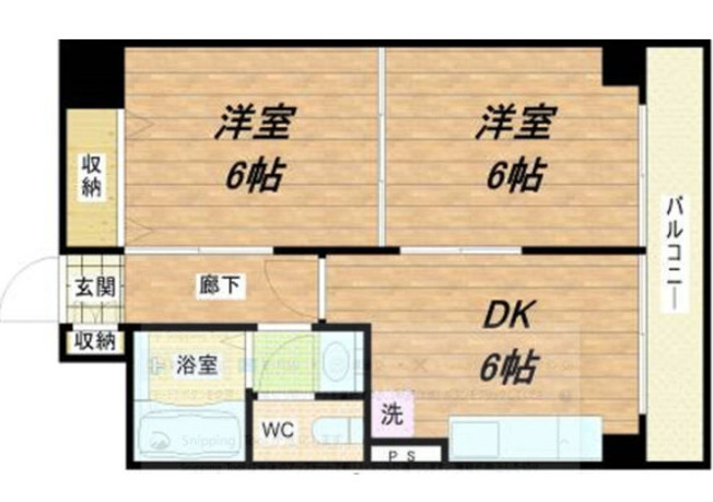 【間取り】 | 上六青山ハイツ