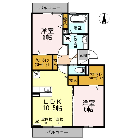 【間取り】 | ボナール・Ｋ