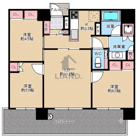 グランドメゾン浄水ガーデンシティセントラルフォレストⅡ　平尾小学校区の間取り|グランドメゾン浄水ガーデンシティセントラルフォレストⅡ