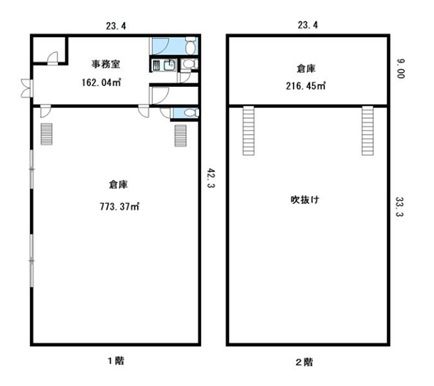 の倉庫の間取り