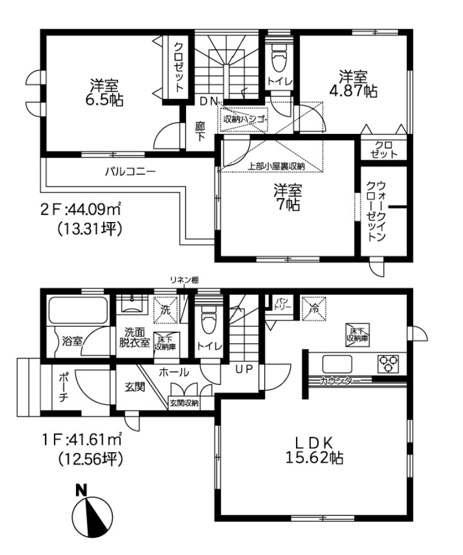 【間取り】 | 茅ヶ崎市萩園　新築戸建て　全2棟 | 2号棟