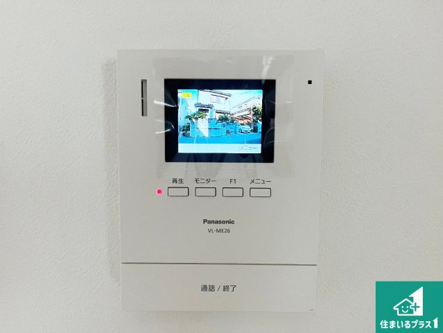 明石市魚住町清水　新築一戸建ての防犯設備|カラーモニターインターホン！声だけでなく来訪者の姿や顔がモニターで確認できるので、小さなお子様がいらっしゃるご家庭でも安心できます！