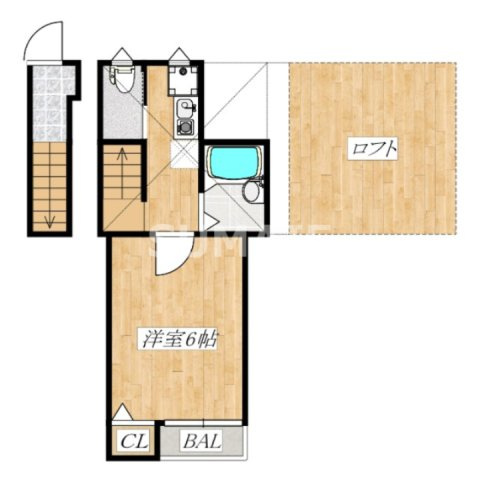 Ｇｌａｎｚ王子ＷＥＳＴの間取り|ロフト付のお部屋です♪
