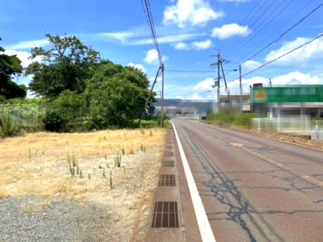 高島市今津町弘川128坪売地の前面道路含む現地写真