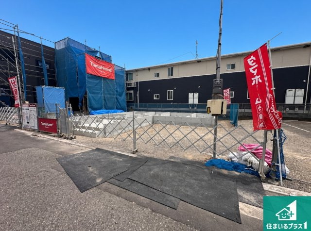 加古川市平岡町二俣　新築一戸建ての外観|現在の進捗状況です！順調に作業進行中、完成が待ち遠しいです！詳細の間取り等、お気軽にお問い合わせください！