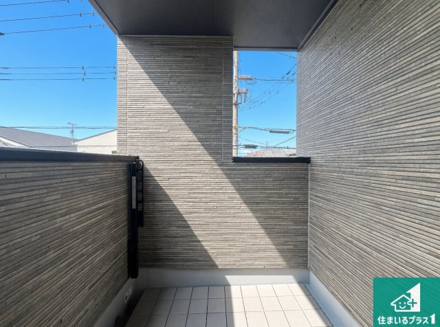 加古川市平岡町二俣　新築一戸建てのバルコニー|日当たりのよいバルコニー！お部屋が開放的に！