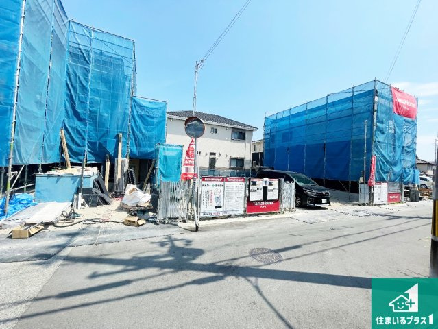加古川市平岡町二俣　新築一戸建ての外観|現在の進捗状況です！順調に作業進行中、完成が待ち遠しいです！詳細の間取り等、お気軽にお問い合わせください！