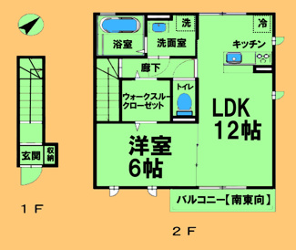 【間取り】 | シャルム | 間取り図：反転タイプ