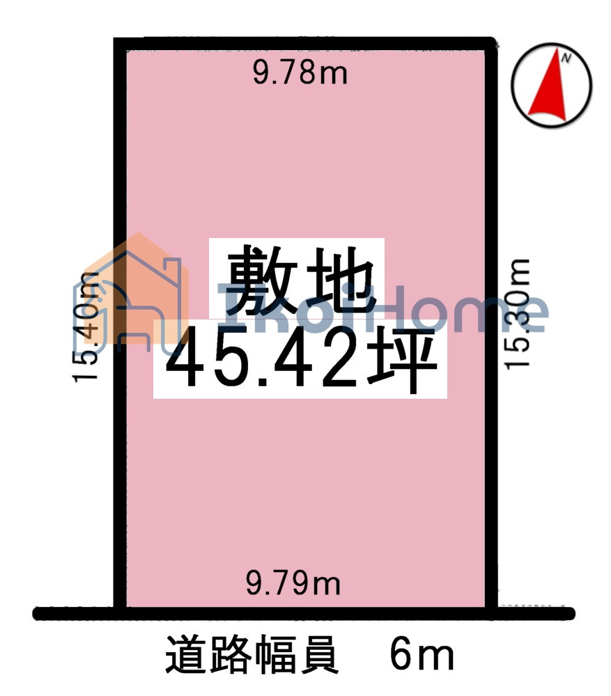 神戸市西区秋葉台１丁目　土地の土地図|敷地約45.42坪！建築条件はございませんのでお好きなハウスメーカーで建築可能です