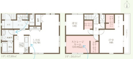 寝屋川市高柳　第12期　新築一戸建ての間取り